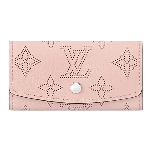LOUIS VUITTON Mahina Calfskin Key Pouch Women's Rose Jasmine Pink