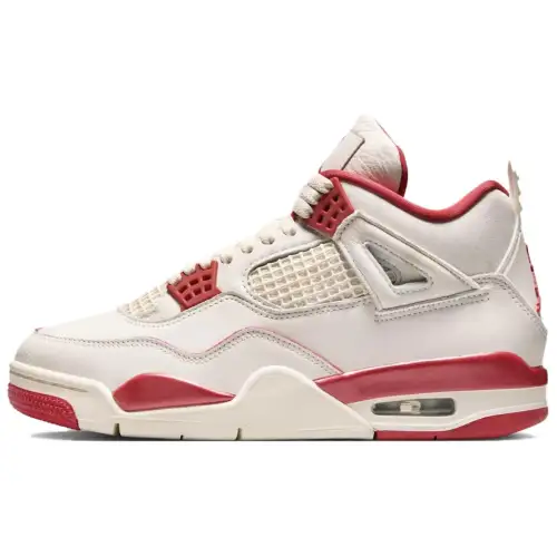 Jordan Air Jordan 4 Mid top Vintage Basketball Shoes Women's White Red