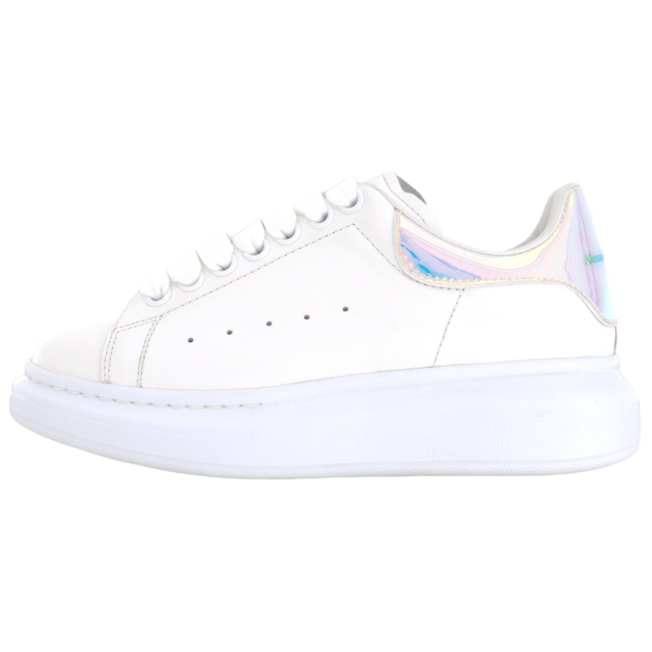 Женские кеды Alexander McQueen Oversized Sneaker (бело-розовые)