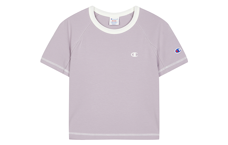 Женская футболка Champion Retro Raglan T-Shirt (бело-синяя)