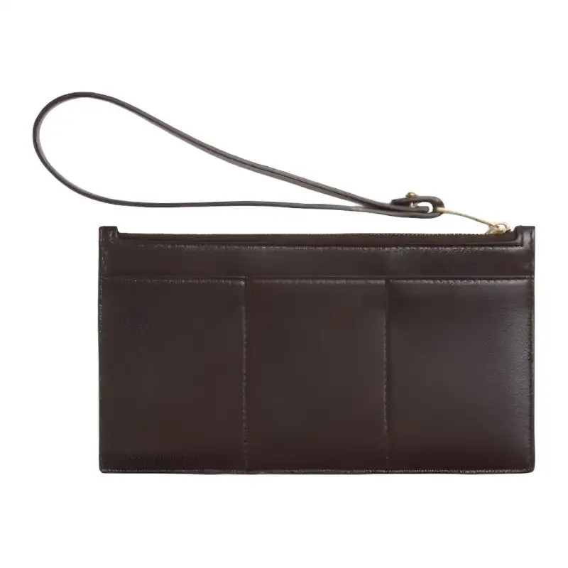 Bottega Veneta Lambskin With Calfskin Clutch Regular Women's Brown