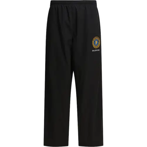 Balenciaga Logo Patch Wide-Leg Jeans