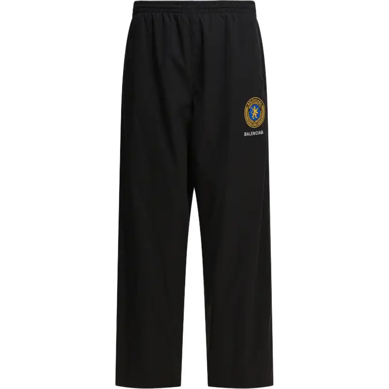 Balenciaga Logo Patch Wide-Leg Jeans