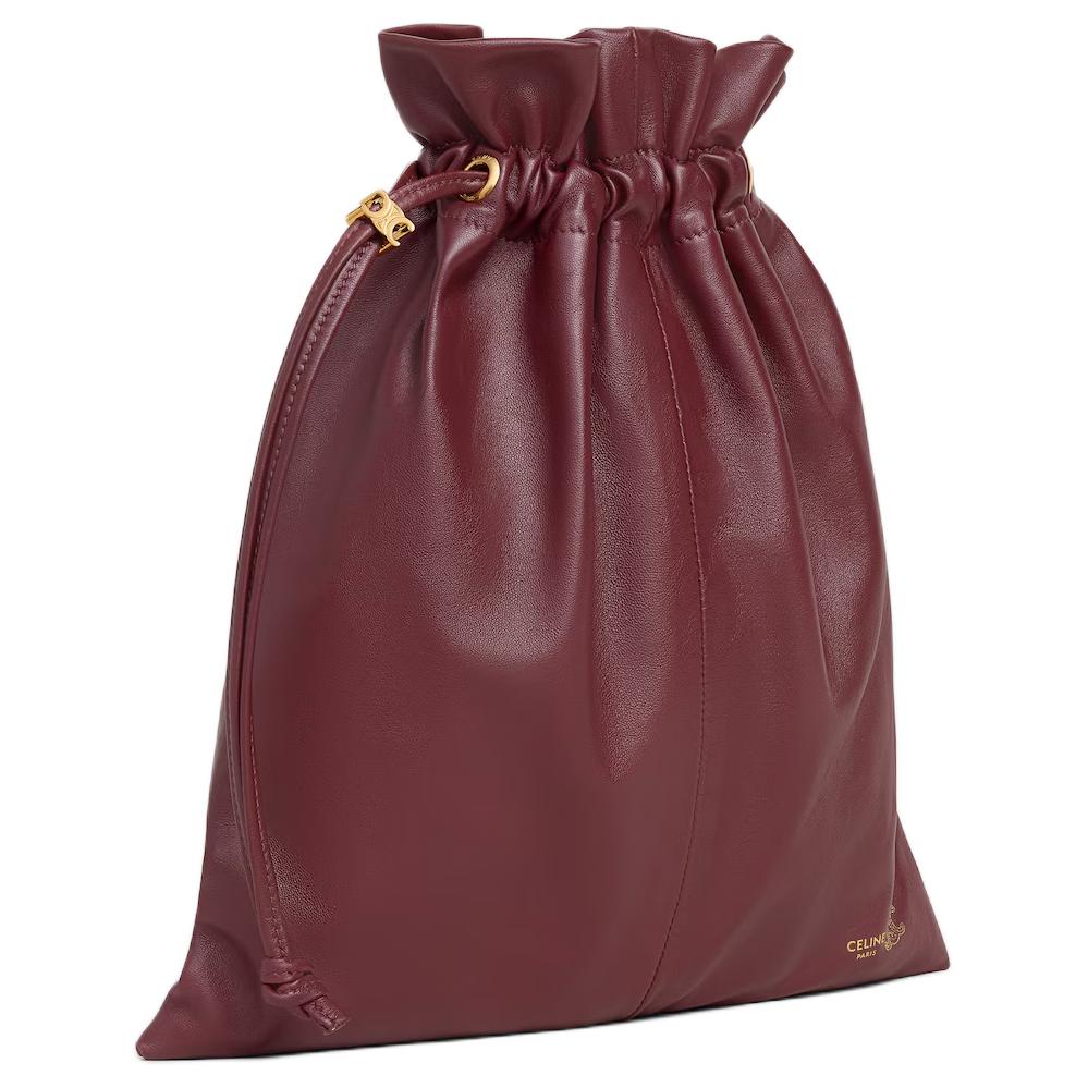 Женская сумка CELINE CRYSTAL POUCH (бордовая) — фото 2