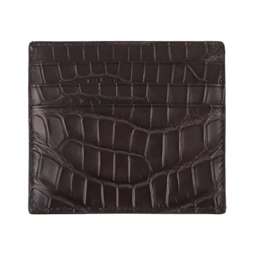 Bottega Veneta Leather Card Holder Men's Brown