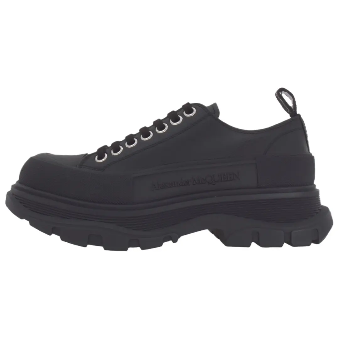 Alexander McQueen Tread Slick Canvas Sneakers 'All Black'