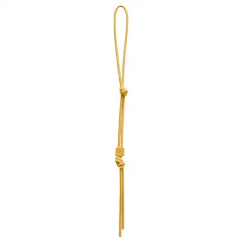 LOEWE Anagram Cow Leather & Brass Bag Straps Women's Yellow