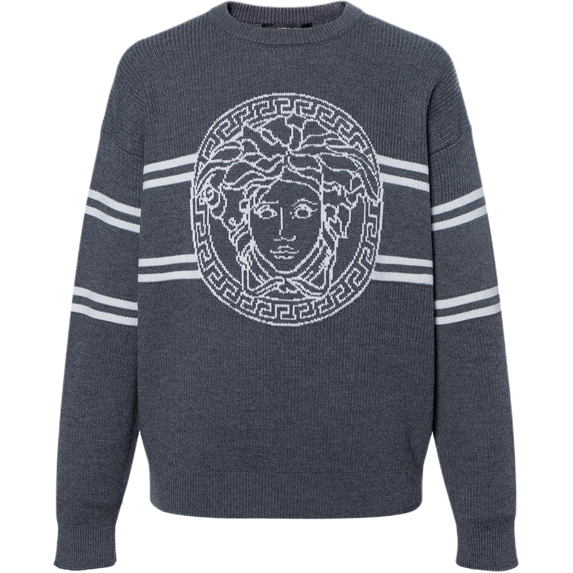 Мужской худи Versace Medusa Sweater (серый)