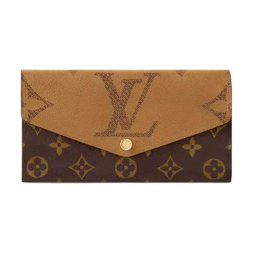 LOUIS VUITTON Sarah Wallet Monogram Reverse Brown