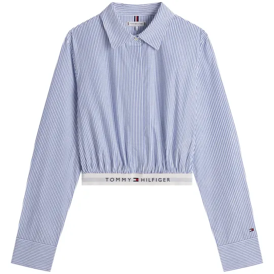 Tommy Hilfiger striped-pattern cropped shirt