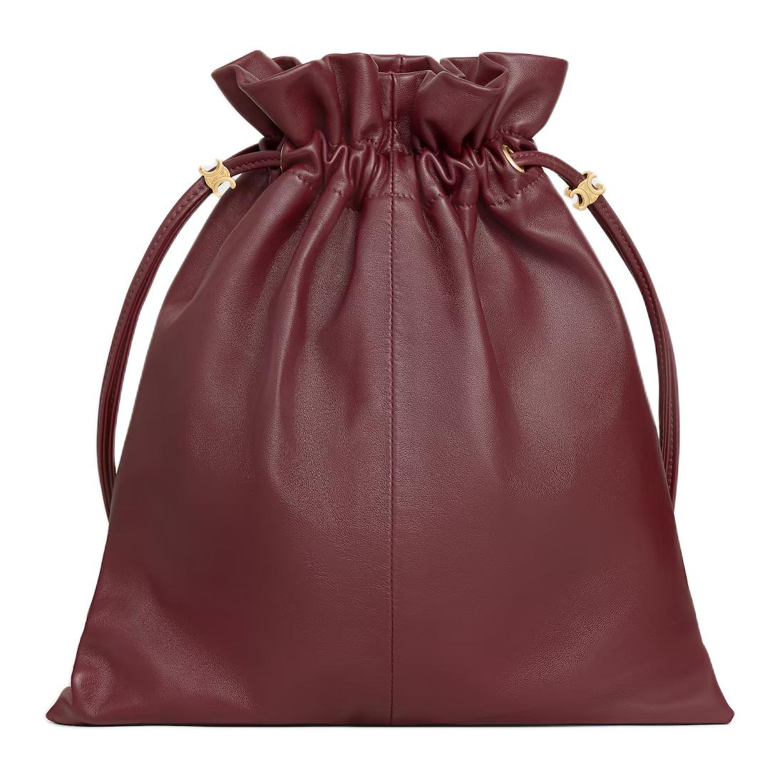 Женская сумка CELINE CRYSTAL POUCH (бордовая) — фото 3