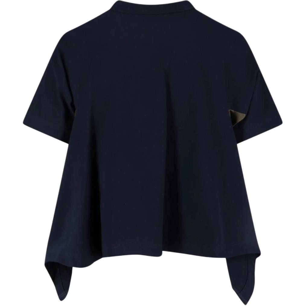 Женская футболка Sacai Asymmetric T-shirt (однотонная) — фото 2