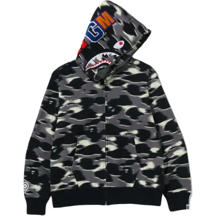A Bathing Ape Zip-Up Patterned Hoodie