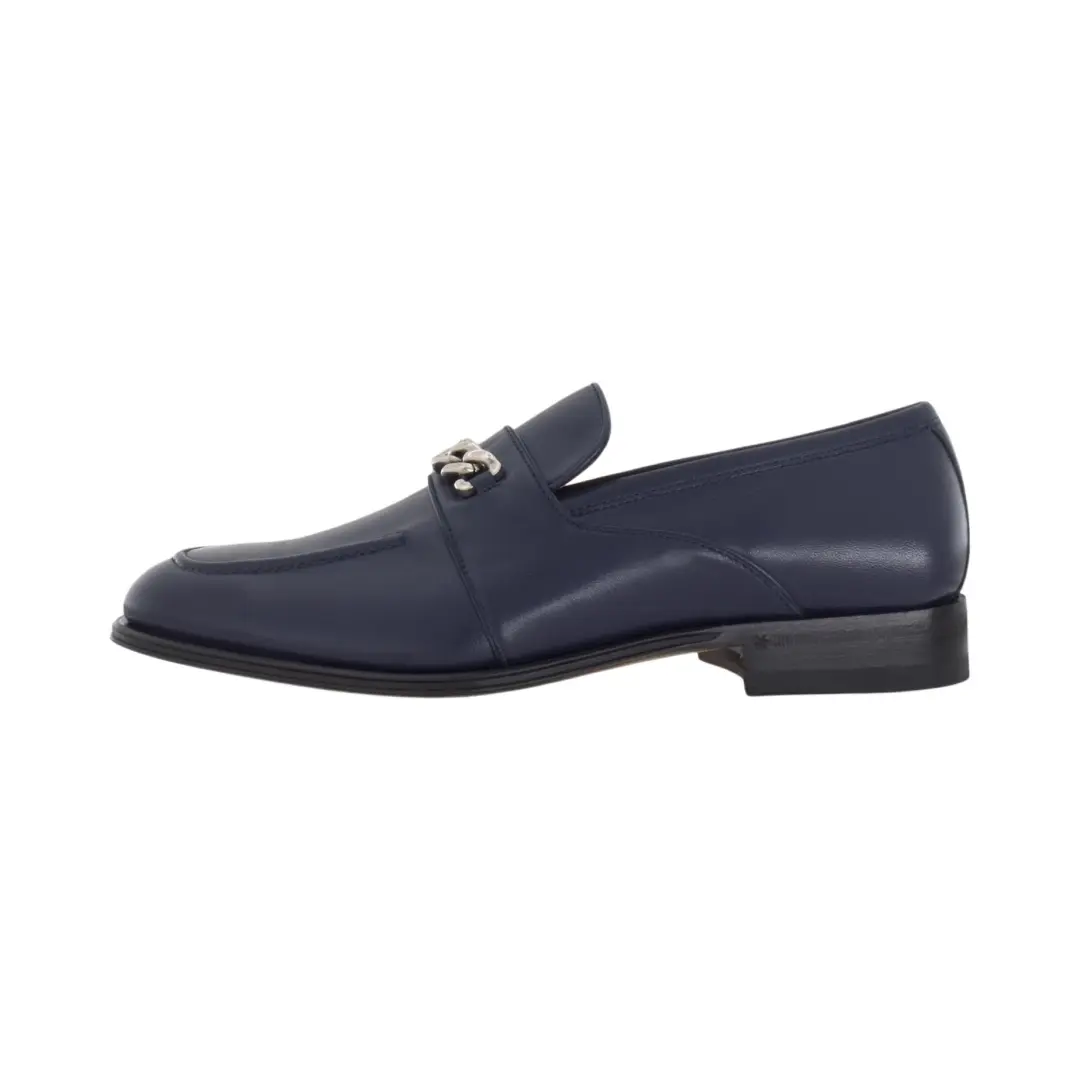GUCCI Interlocking Leather Casual Leather Shoes Men's Dark Blue