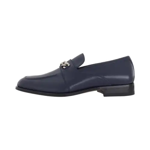 GUCCI Interlocking Leather Casual Leather Shoes Men's Dark Blue