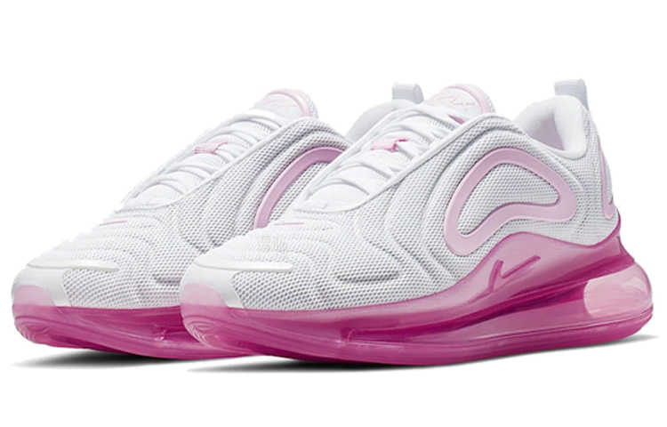 Женские кроссовки Nike Air Max 720 White Pink Rise Laser Fuchsia OG (бело-розовые) — фото 3