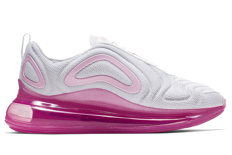 Женские кроссовки Nike Air Max 720 White Pink Rise Laser Fuchsia OG (бело-розовые) — фото 2