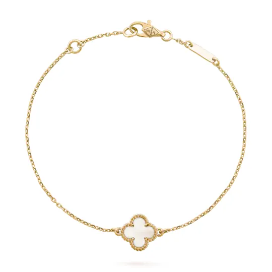 Van Cleef & Arpels 2010s Pre owned 18K Yellow Gold Sweet Alhambra Bracelet