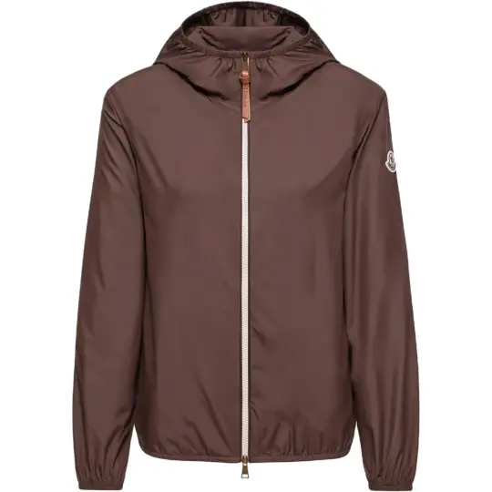 Moncler SS26 Fegeos Easy Summer Series ветрозащитная сплошная цветная повседневная походная куртка с капюшоном и длинными рукавами на молнии для женщин