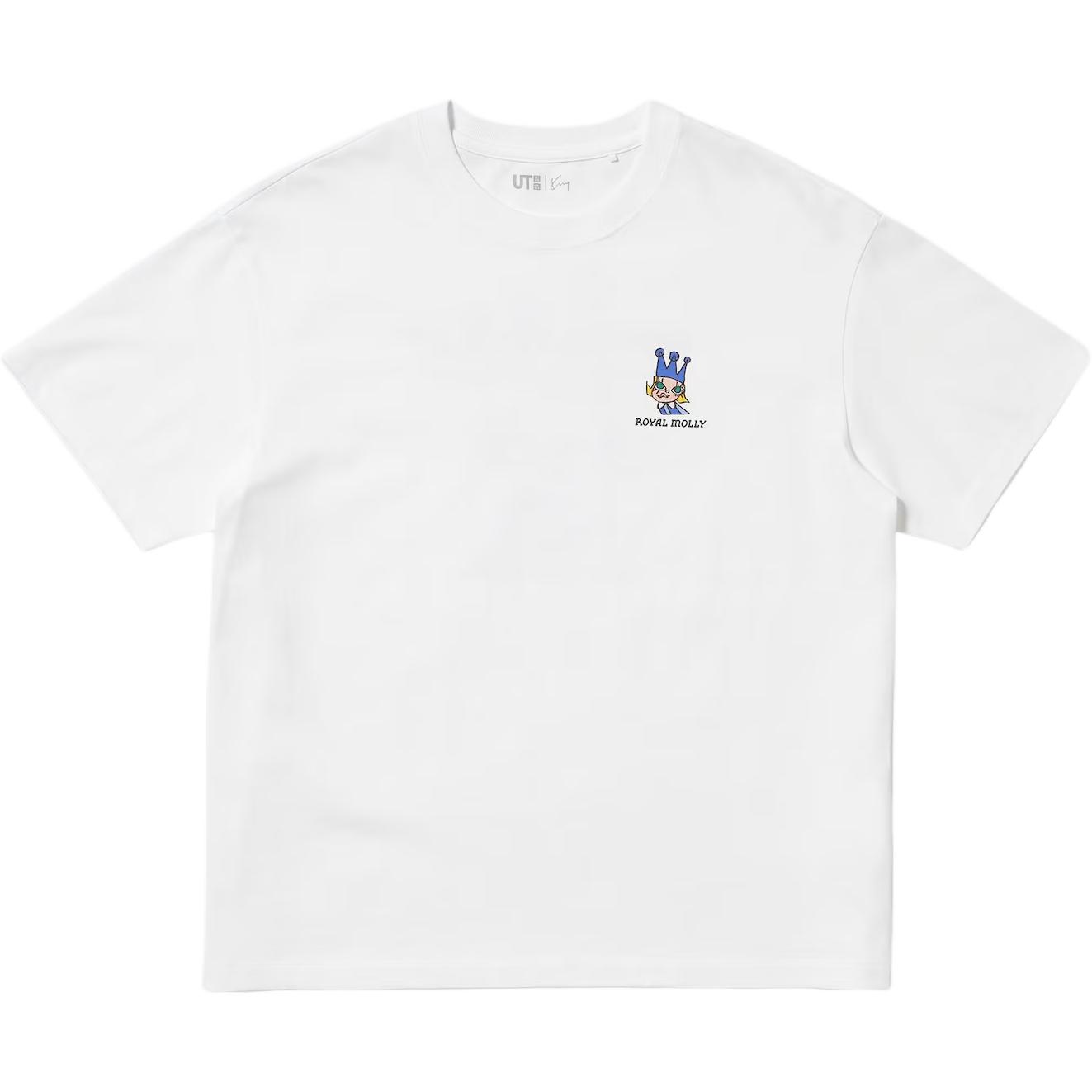 Женская футболка UNIQLO × POP MART (белая)