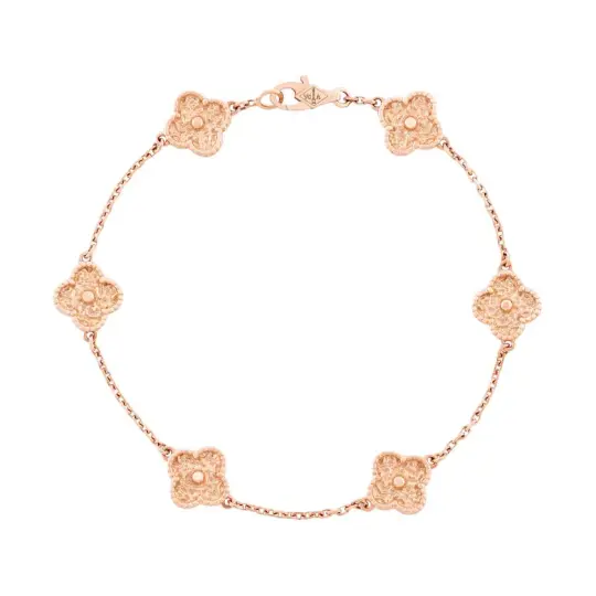 Van Cleef & Arpels Alhambra 18K Gold Bracelets Unisex Rose Gold