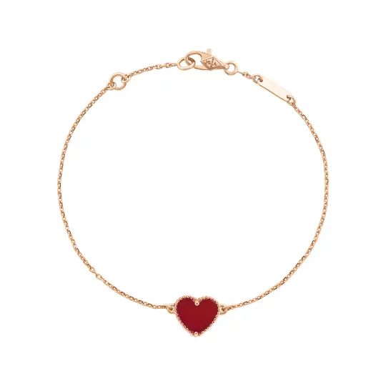 Van Cleef & Arpels Pre Owned 2010s 18K Rose Gold Carnelian Bracelet