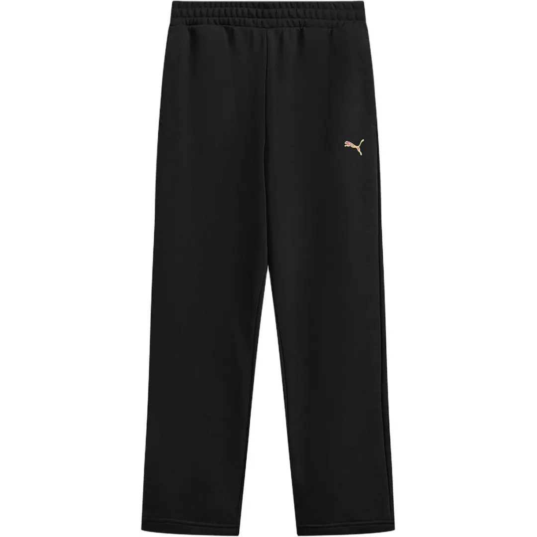 PUMA Knitted Sweatpants Unisex Black Moderate Straight Fit Pants
