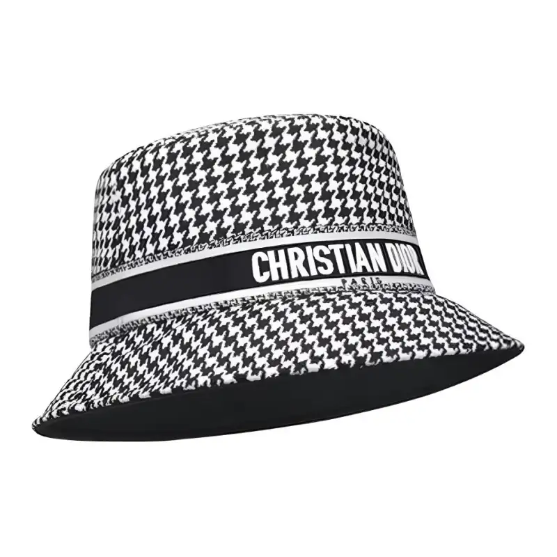DIOR 2000s Houndstooth Bucket Hat