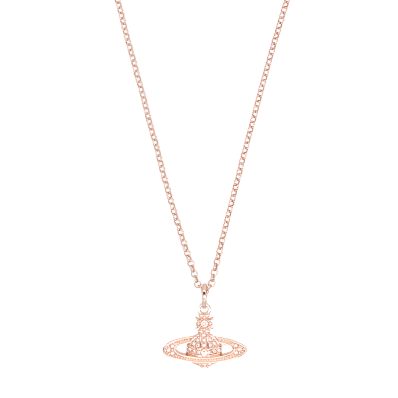 Женская подвеска Vivienne Westwood mini bas relief pendant (розовое золото)