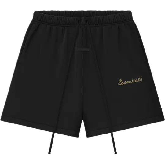 Fear of God Essentials SS26 TRAINING CLASSIC FIT SHORT FADED BLACK Классические, простые, универсальные и удобные повседневные шорты одинакового стиля для мужчин и женщин