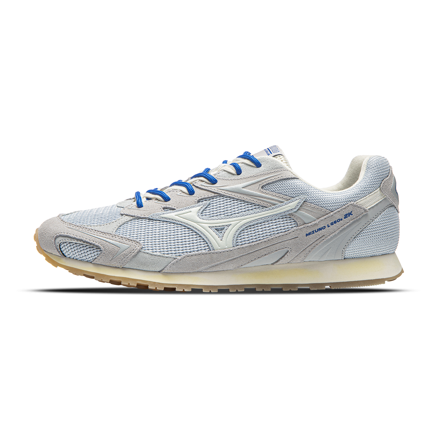 Кроссовки Mizuno LG 60S 2K (далекая лазурь, светло-серые, бежевые)