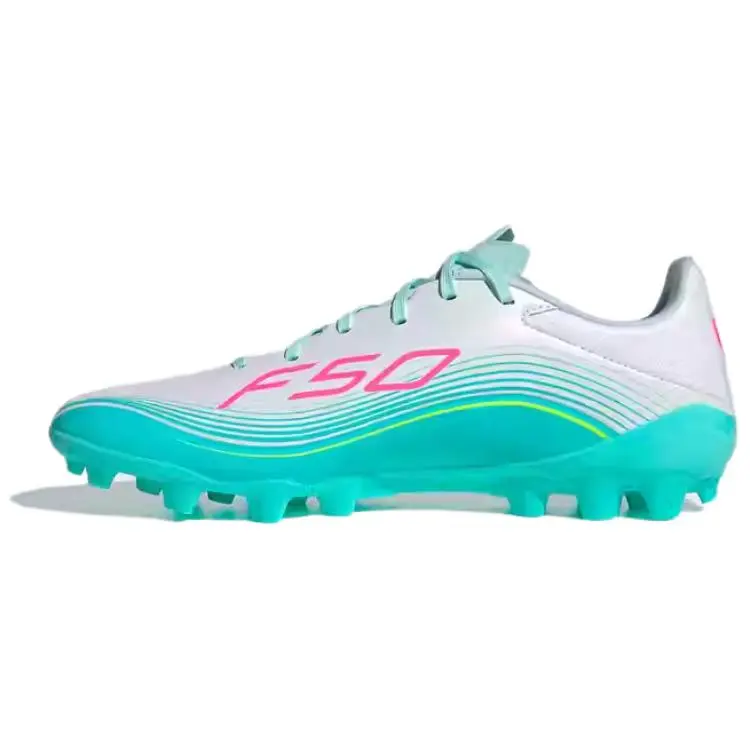 Adidas Soccer Shoes Unisex Low Top Silver White