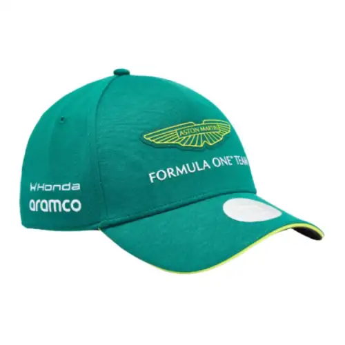 PUMA Puma Aston Martin Fan Edition Casual F1 Racing Cooperation Series Polyester Fiber Baseball Cap Unisex Couple Style Green