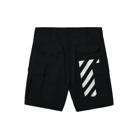 OFF-WHITE модные легкие роскошные модные универсальные рабочие шорты с пятью точками и множеством карманов с атомизированным кордонным принтом для мужчин и женщин.