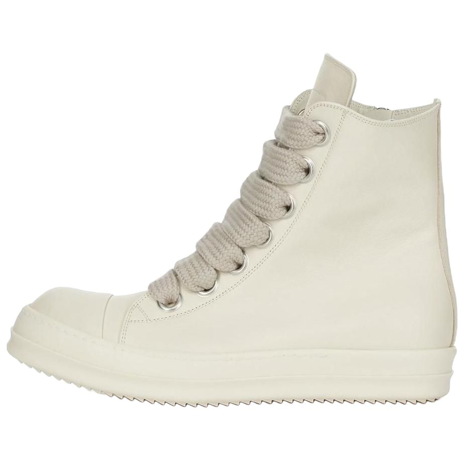 RICK OWENS Lido High Sneaks Jumbo Laced Milk