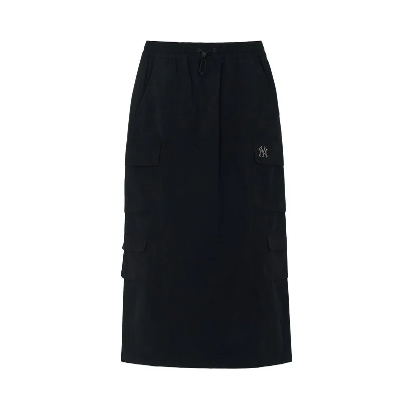 MLB Casual Long Skirts Women's Black Moderate Long A-line Skirt