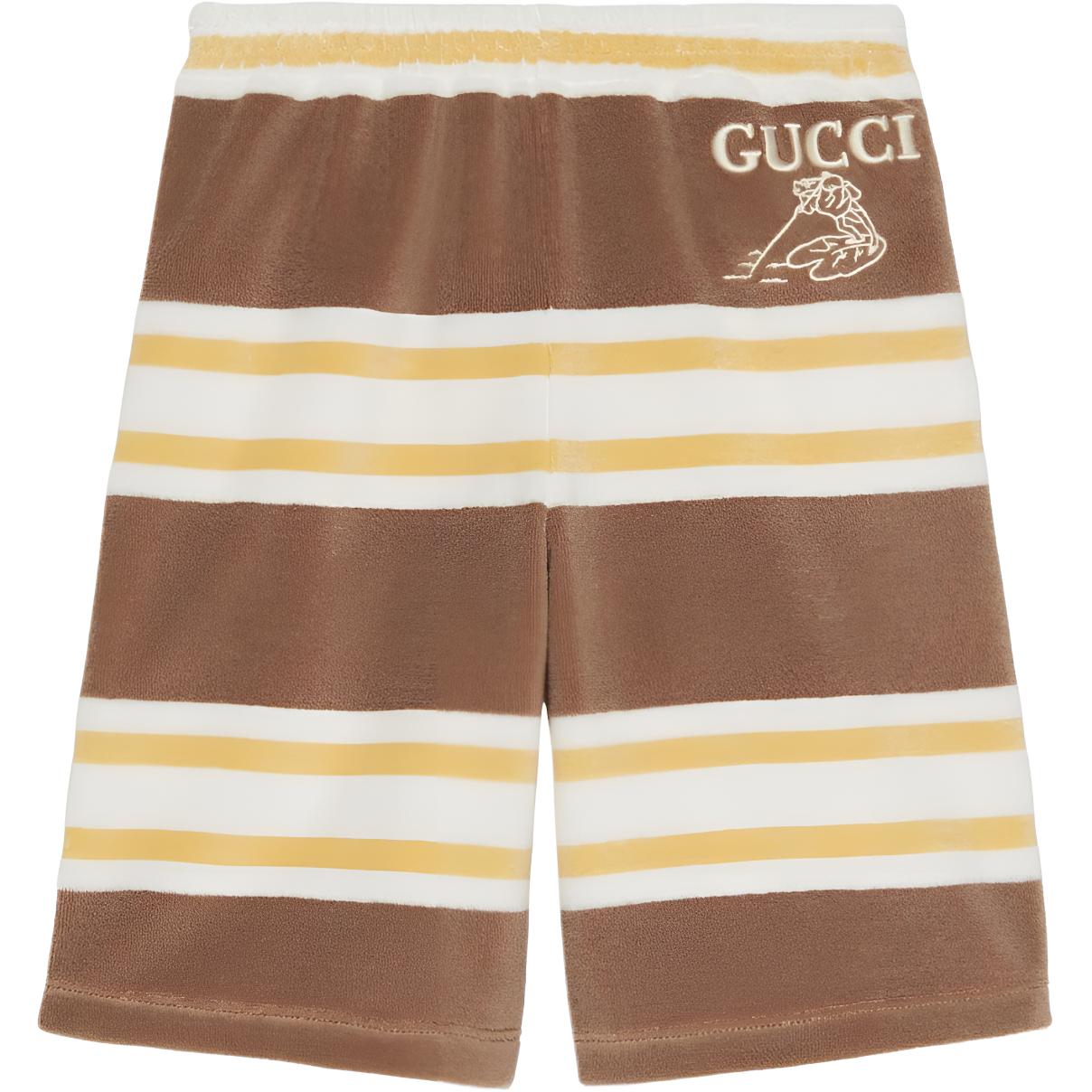 Мужские шорты Gucci × Peter Rabbit (коричневые)