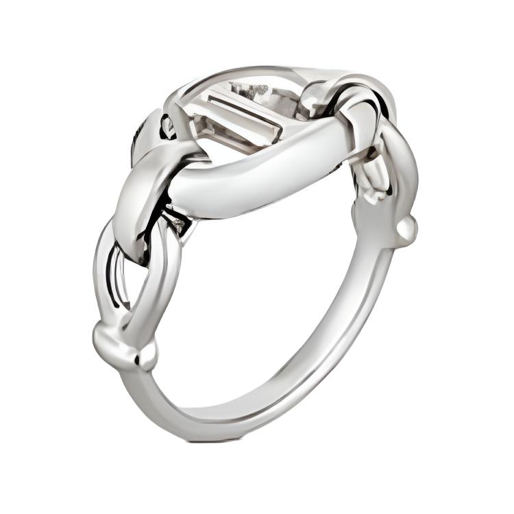 Женское кольцо Dior (серебристое)