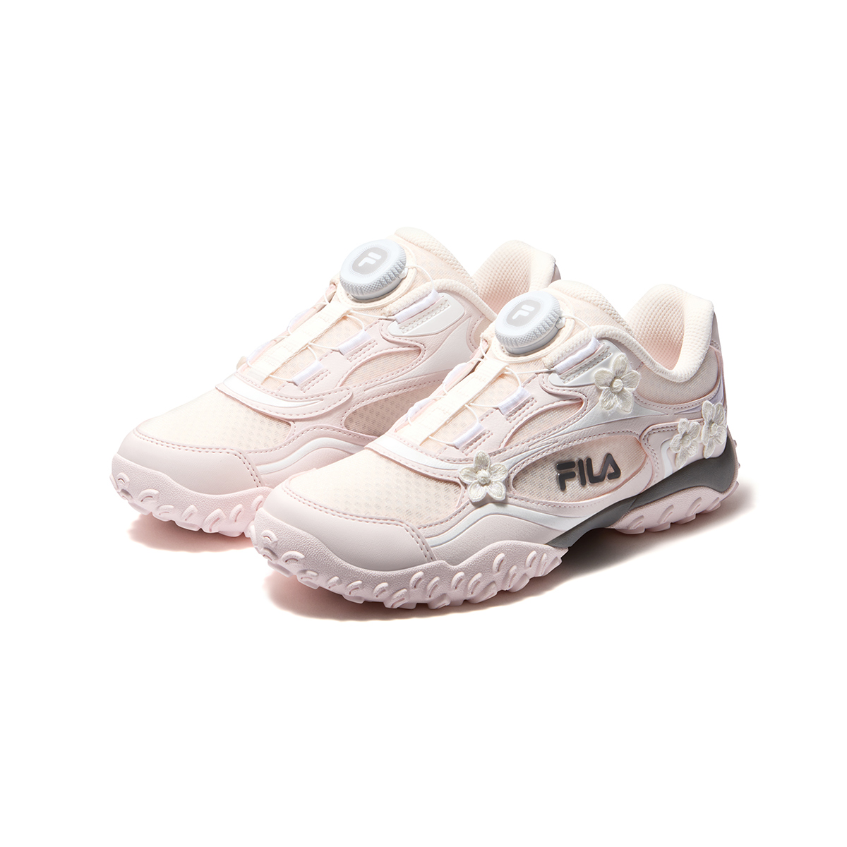Кроссовки Fila KIDSHeritage-FHT (кремово-розовые) — фото 3