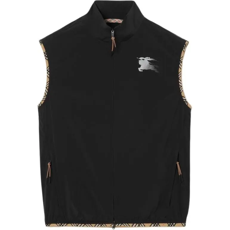 Burberry Ekd Printed Checked-Trim Vest