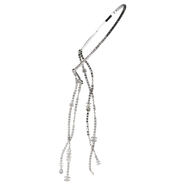 CHANEL Headbands Women's Silver