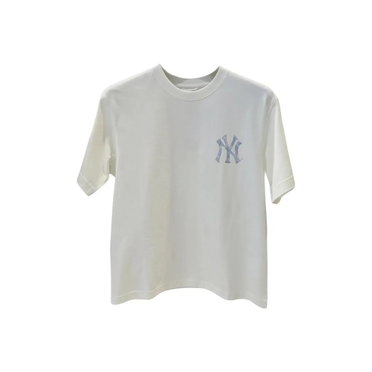 MLB T-Shirts Unisex Ivory White Crew Neck Moderate Straight Fit