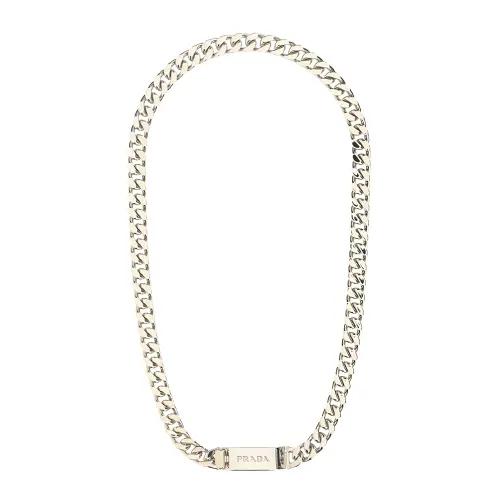 PRADA Necklaces Unisex Silver