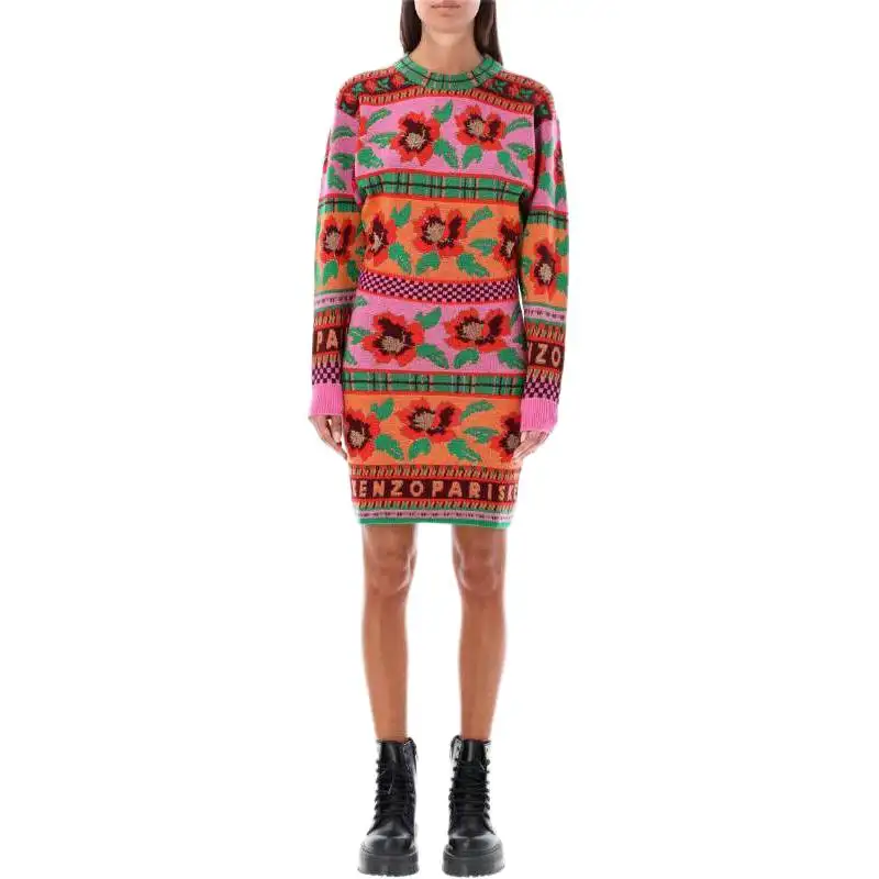 【Previous Season】Fair Isle-intarsia knitted dress