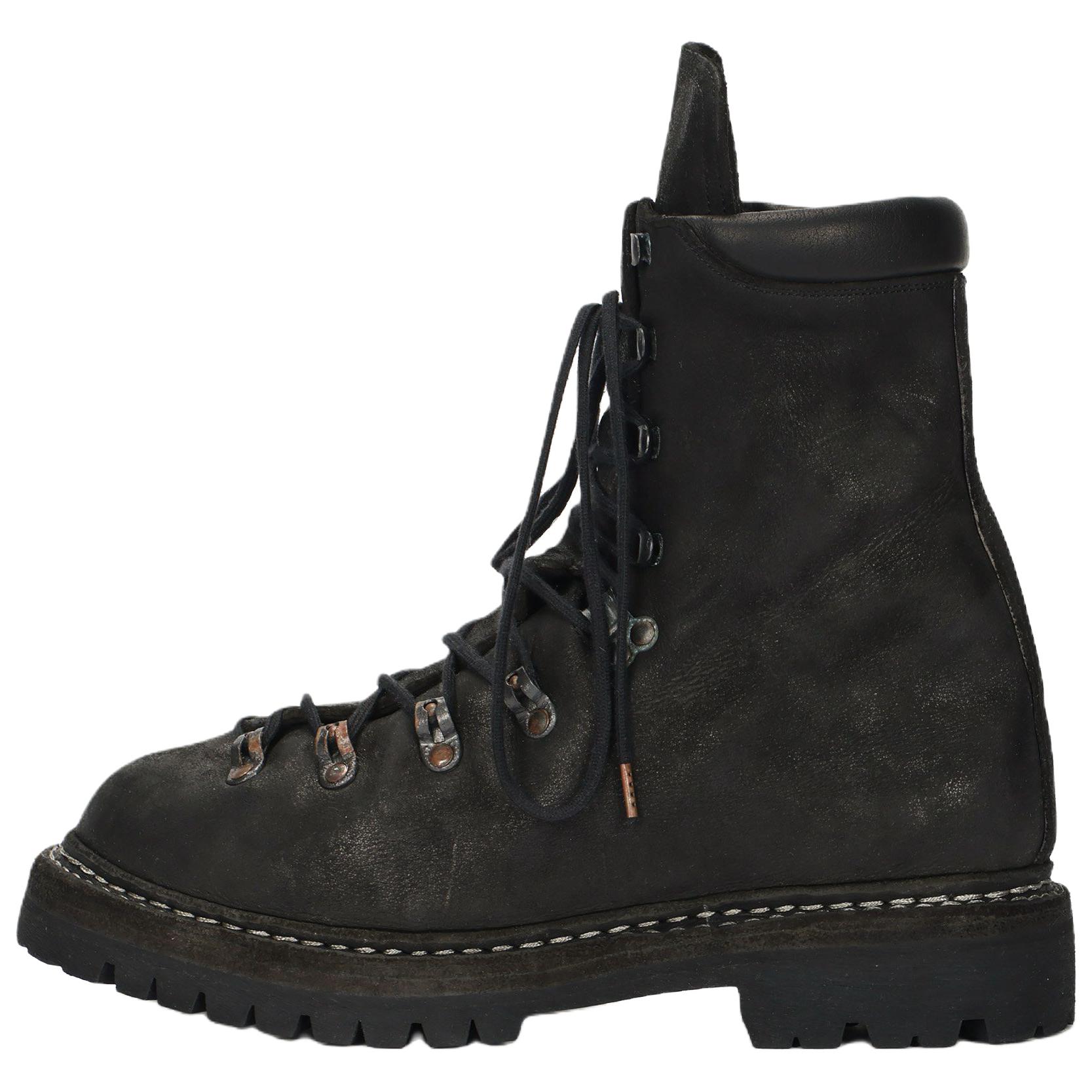 GUIDI 20 Hiking Cow Leather Ankle Boots Men's Black