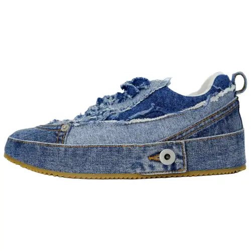 LOEWE Low top Stylish Skateboarding Shoes Women's Denim Blue