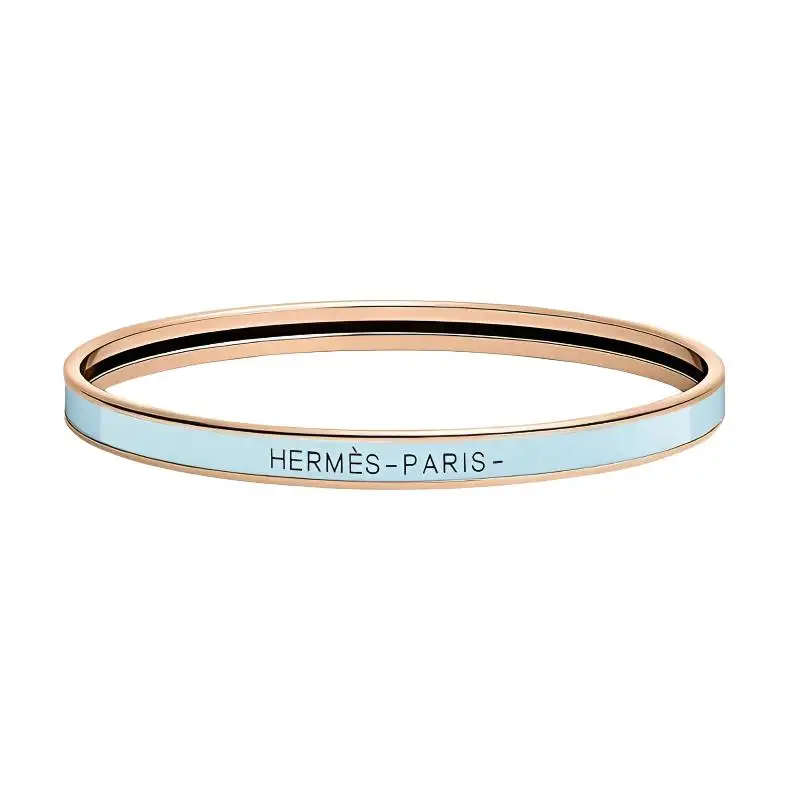 HERMES Uni Bangles Women's Rose Gold