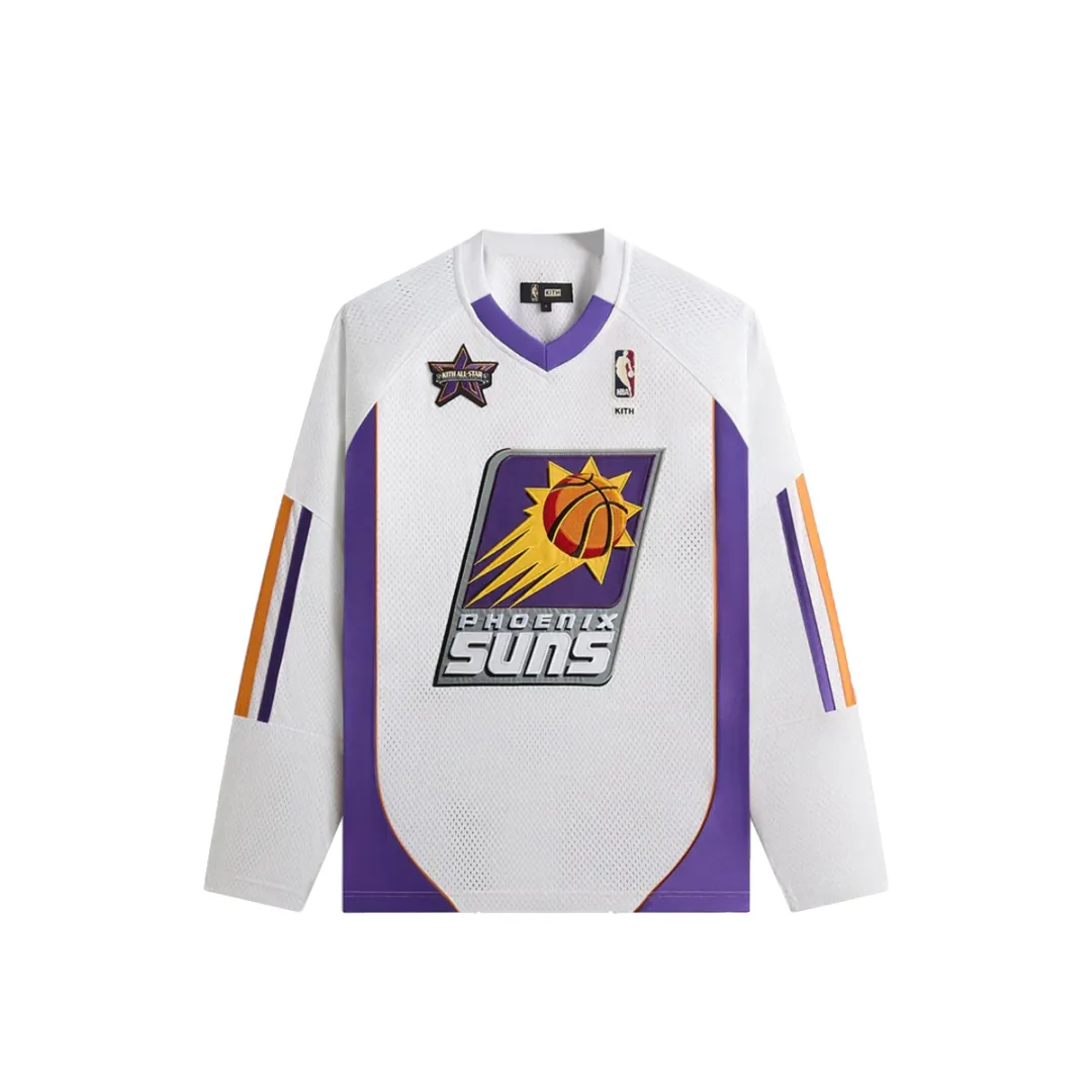 KITH X NBA T Shirts Men's White V Neck Moderate