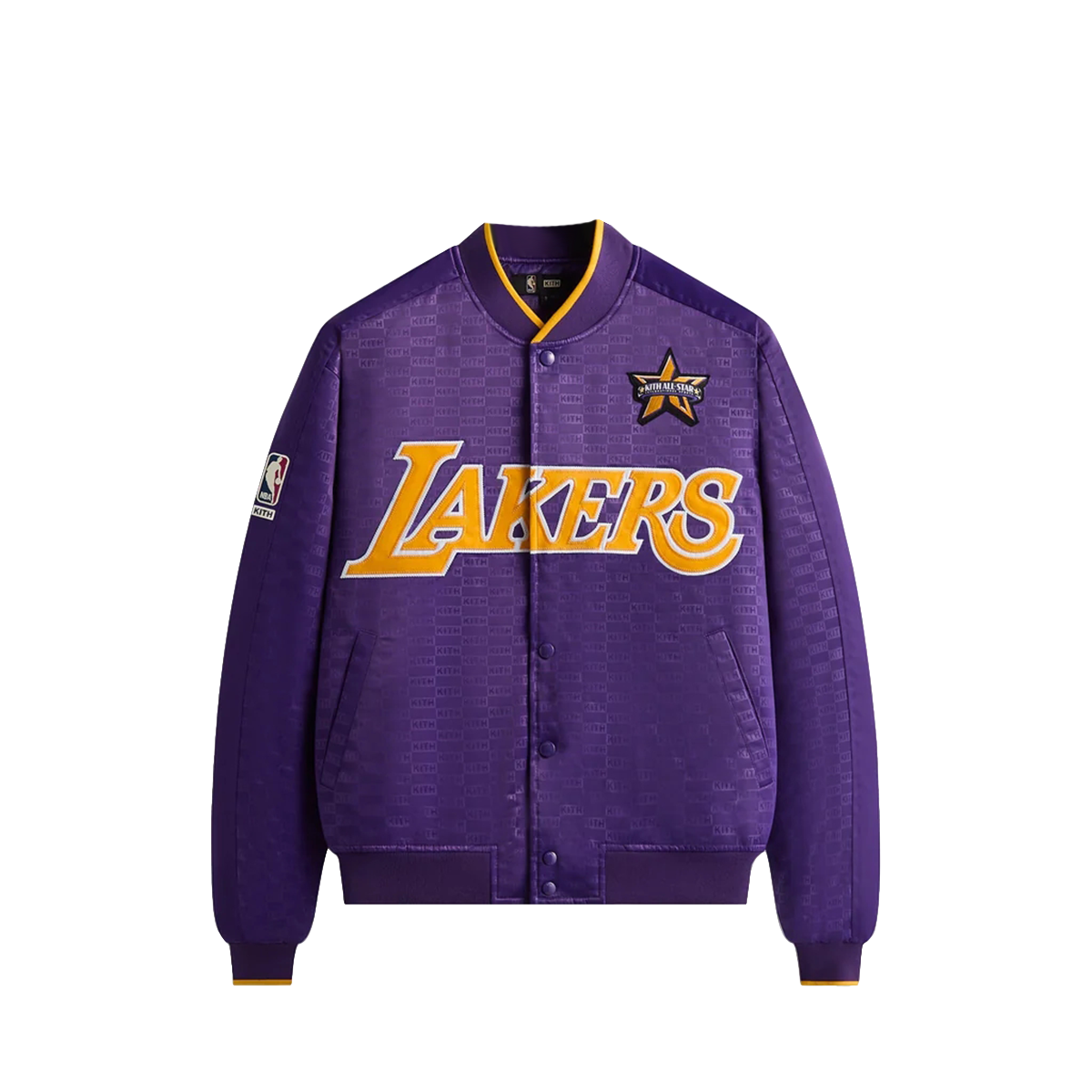 Мужская куртка KITH x NBA Los Angeles Lakers (черно-желтая)