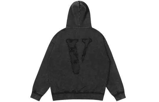 VLONE Американский ретро-кардиган с поврежденной вручную полой нашивкой, вышитым лозунгом, большим логотипом, потертый и потертый кардиган на молнии с капюшоном, толстовка одинакового стиля для мужчин и женщин